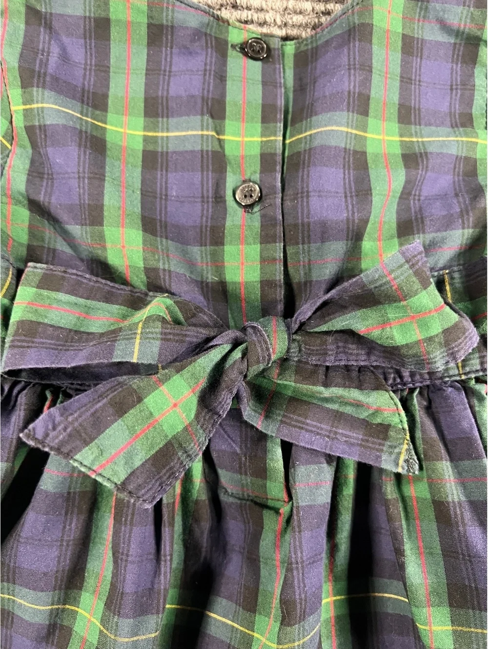 OshKosh B'gosh Girls’ Toddler Holiday Dress Size 2 Plaid Cotton with Lining